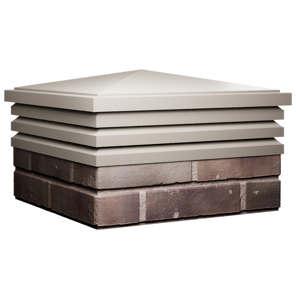 Колпак Zking Бона ХайТек Бежевый на столб 2х2 кирпича (513х513мм) в Кандалакше фото