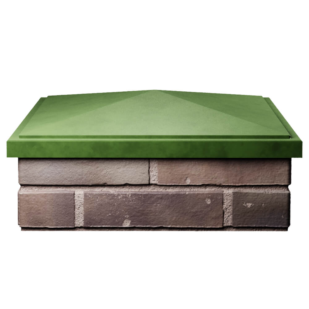 Колпак Zking БонаМоно Зеленый на столб 2х2 кирпича (515х515, 530х530мм) Кандалакша фото