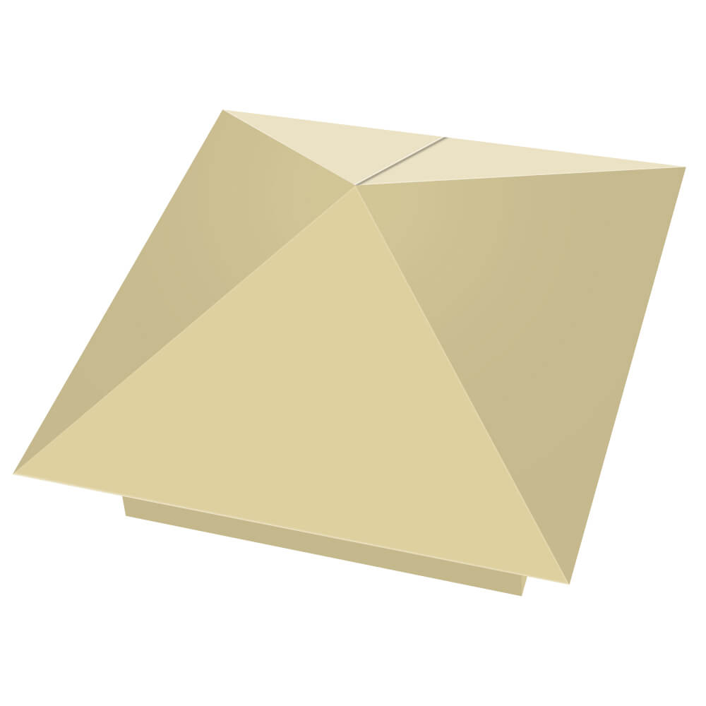 Колпак металлический 400х400мм RAL1014 Бежевый заборный Кандалакша фото