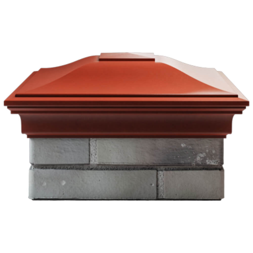 Колпак Zking Монблан Красный на столб 1.5х1.5 кирпича (385х385мм) Кандалакша фото