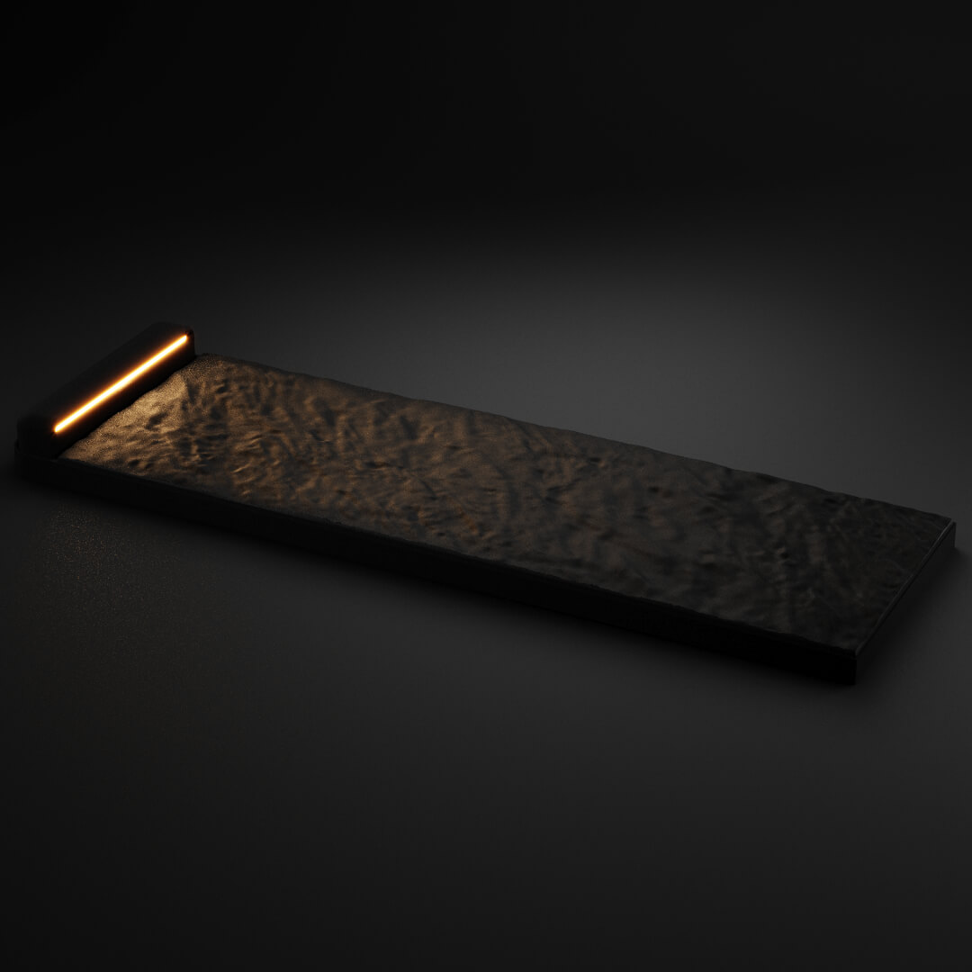 LED Светильник для шаговой плиты STONE Черный Сланец 330х75х98мм в Кандалакше фото