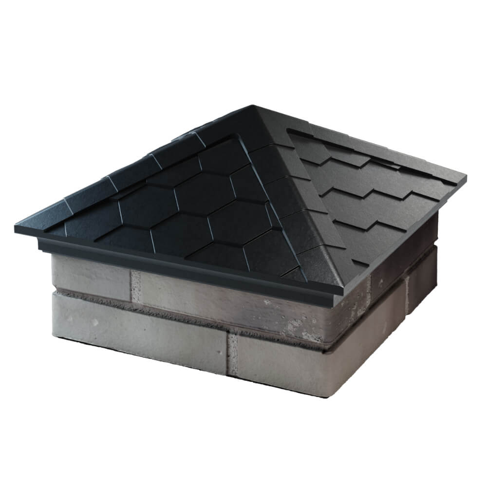 Колпак Zking Эверест Черный на столб 1.5х1.5 кирпича (390х390мм) в Кандалакше фото