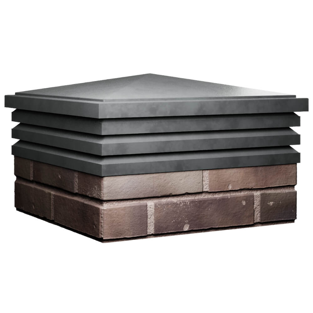 Колпак Zking Бона ХайТек Серый на столб 2х2 кирпича (513х513мм) в Кандалакше фото