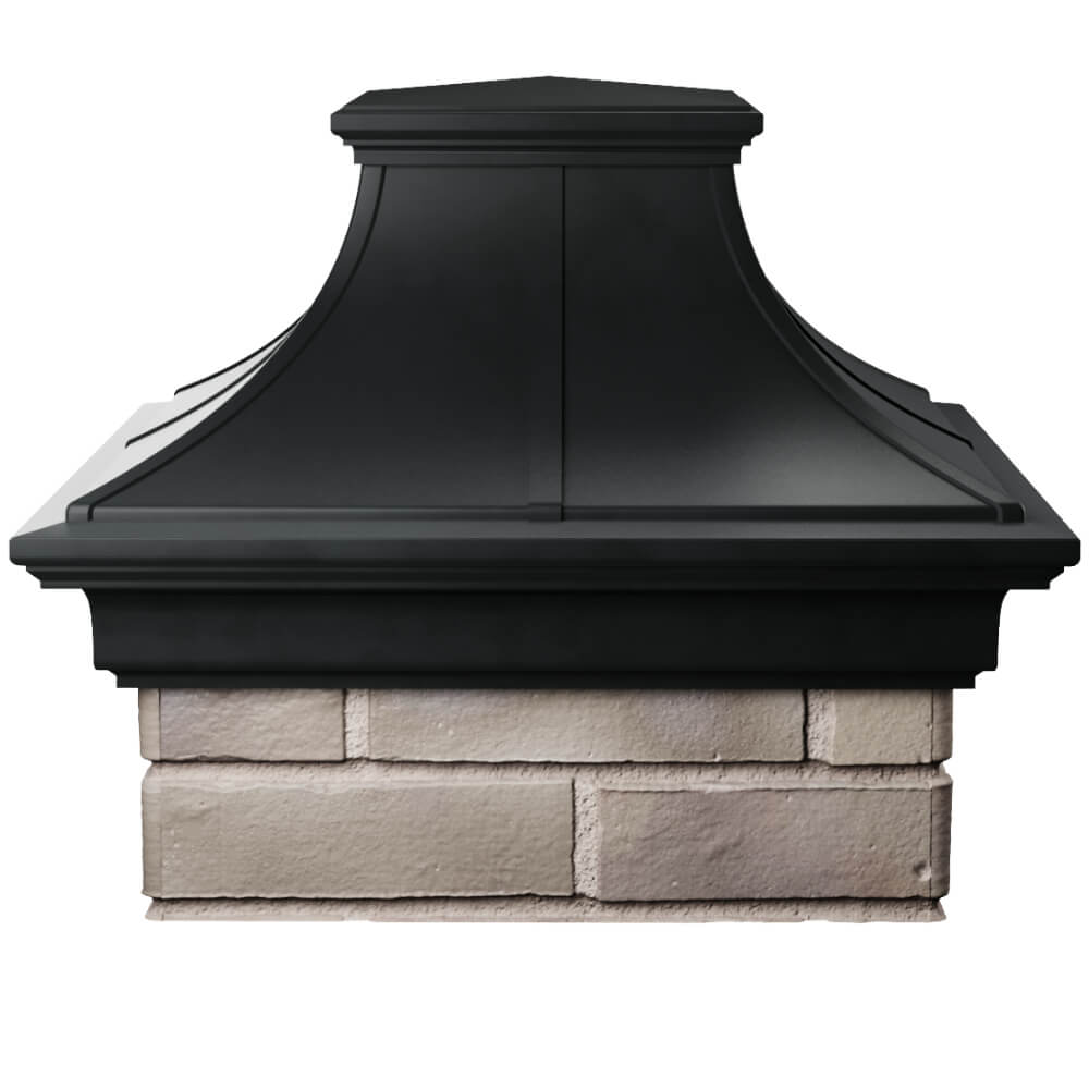 Колпак Zking Монблан Премиум Черный на столб 1.5х1.5 кирпича (385х385мм) Кандалакша фото