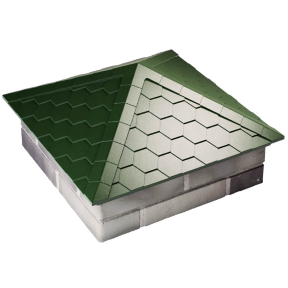 Колпак Zking Эверест Зеленый на столб 2х2 кирпича (535х535мм) Кандалакша фото