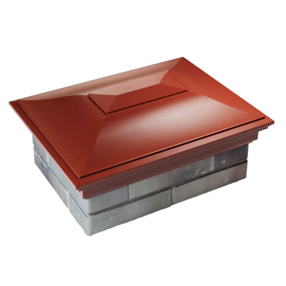 Колпак Zking Монблан Красный на столб 2х1.5 кирпича (515х385мм) Кандалакша фото