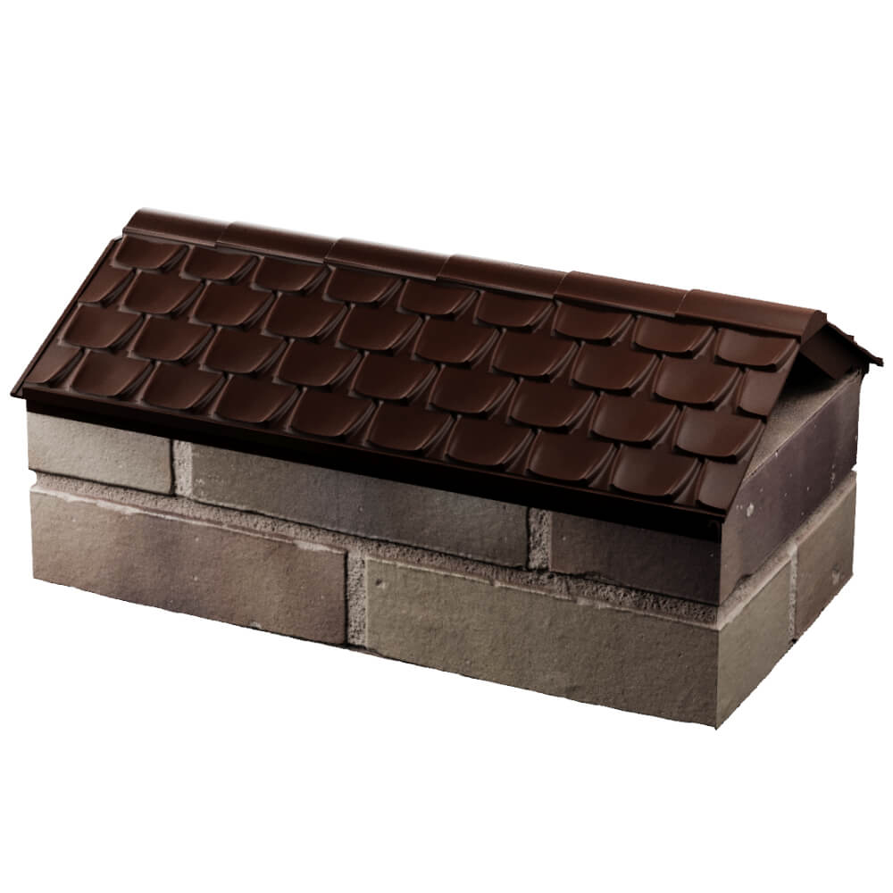 Парапет Zking Эльбрус Коричневый с посадкой на 1 кирпич (255мм) в Кандалакше фото