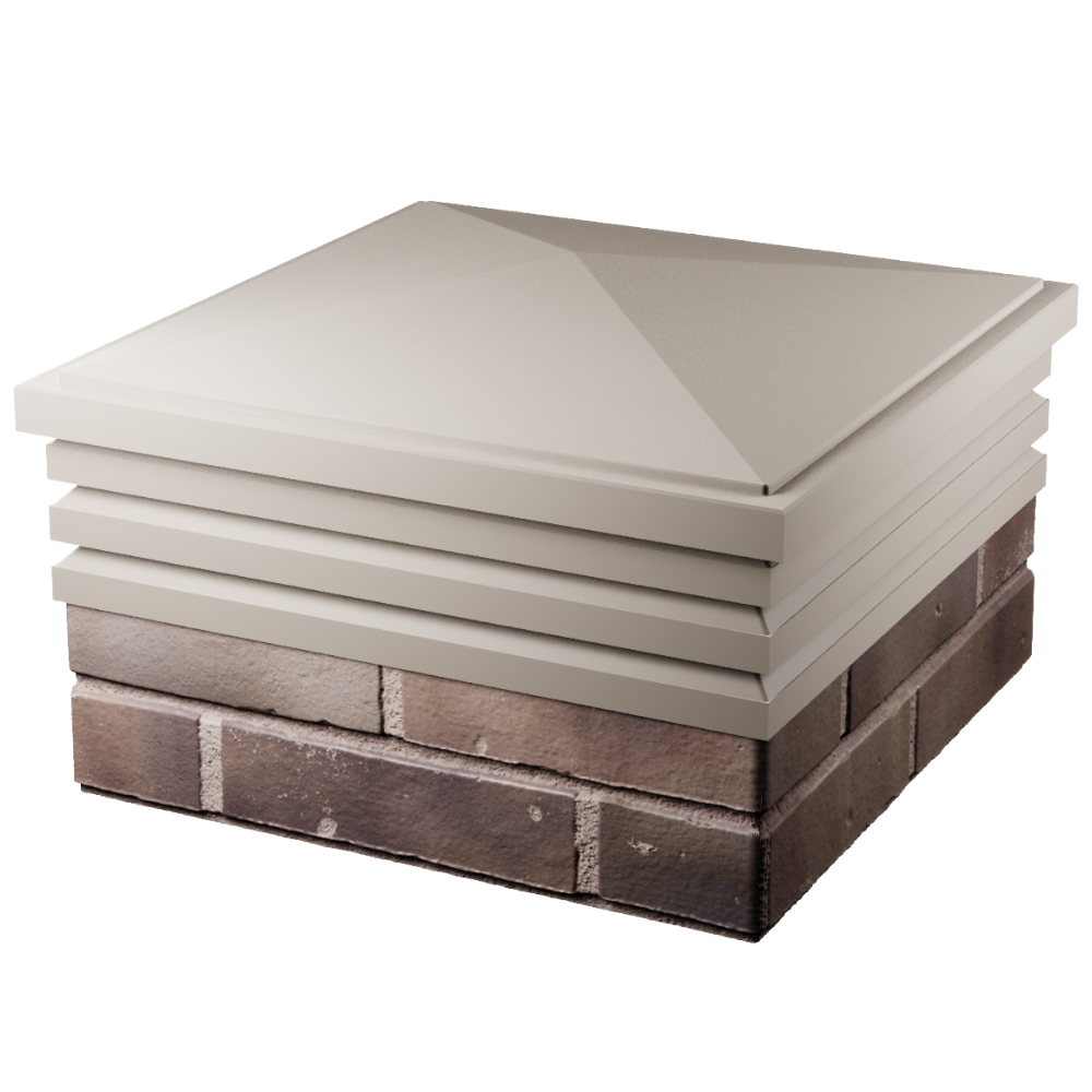 Колпак Zking Бона ХайТек Бежевый на столб 2х2 кирпича (513х513мм) в Кандалакше фото