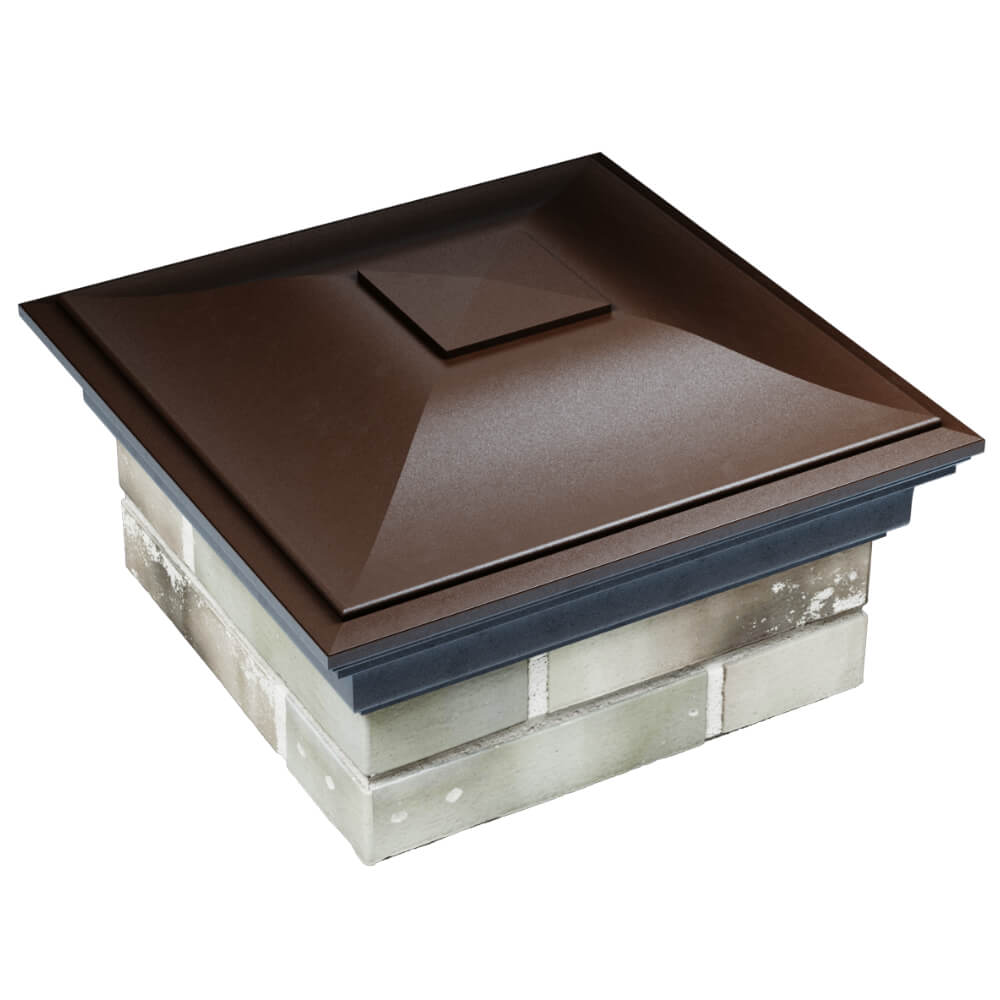 Колпак Zking Монблан Коричневый на столб 1.5х1.5 кирпича (385х385мм) в Кандалакше фото