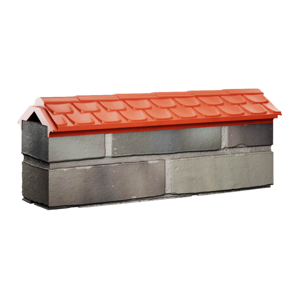 Парапет Zking Эльбрус Красный с посадкой на 0.5 кирпича (130мм) Кандалакша фото