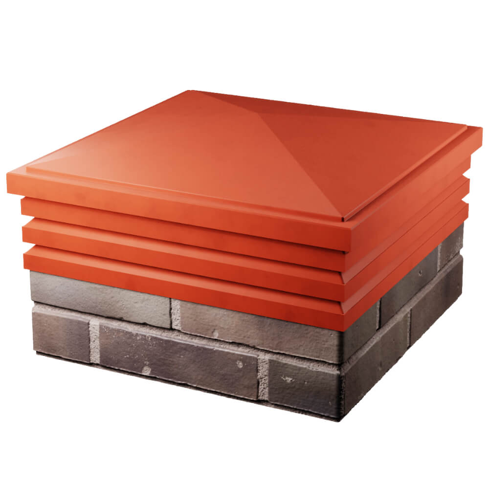 Колпак Zking Бона ХайТек Красный на столб 2х2 кирпича (513х513мм) в Кандалакше фото