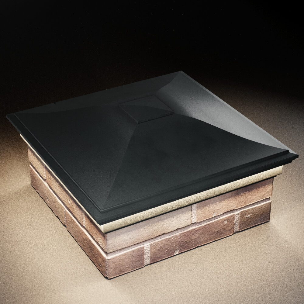 Колпак Zking Монблан Черный на столб 2х2 кирпича (515х515мм) c подсветкой в Кандалакше фото