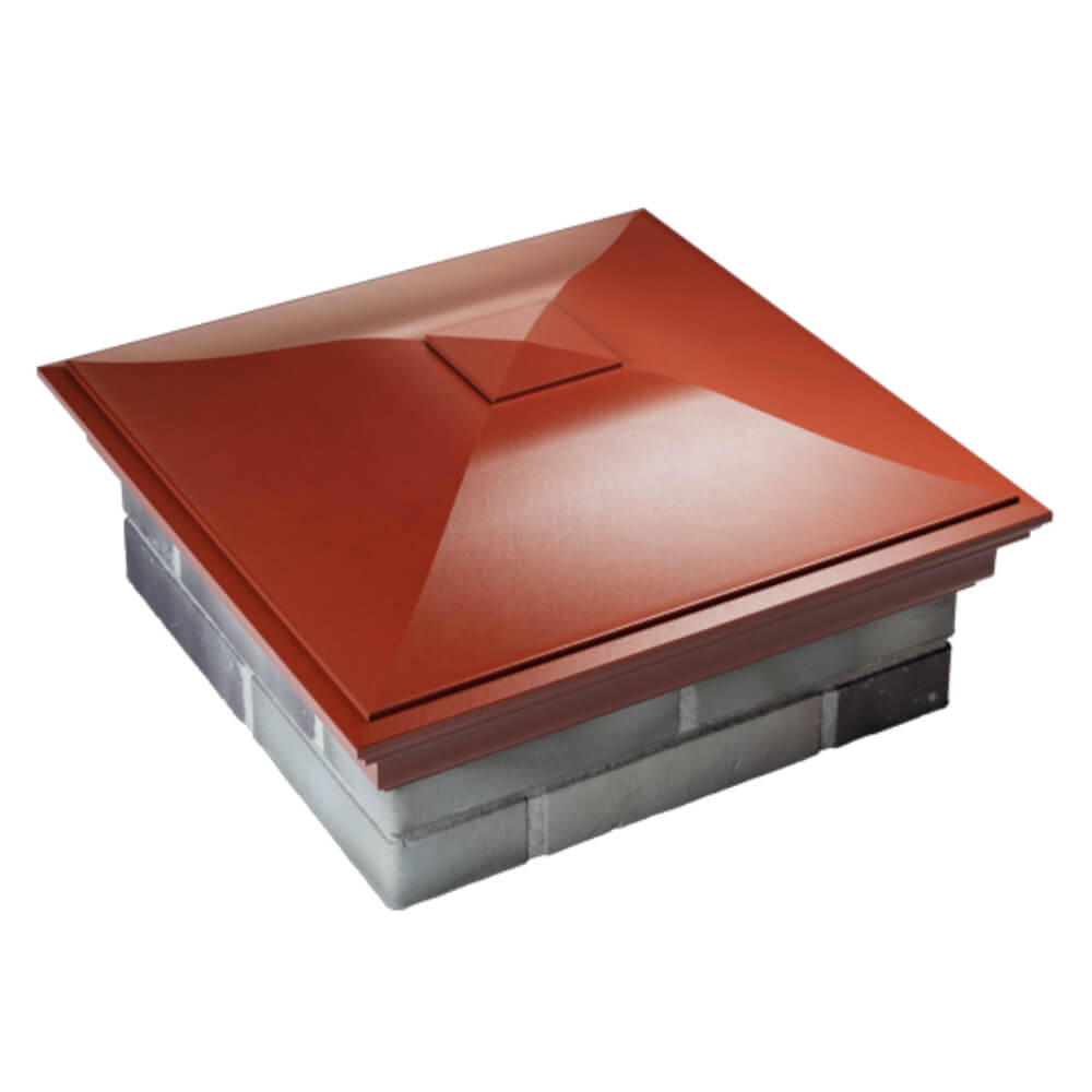 Колпак Zking Монблан Красный на столб 2х2 кирпича (515х515мм) Кандалакша фото