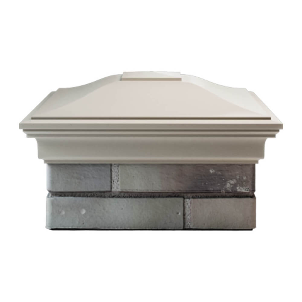 Колпак Zking Монблан Бежевый на столб 1.5х1.5 еврокирпича 0.7НФ (355х355мм) Кандалакша фото