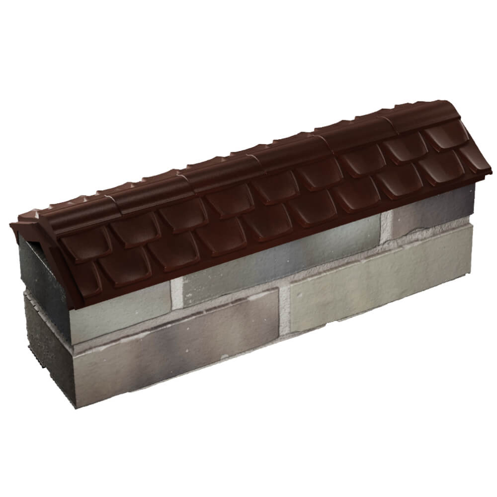 Парапет Zking Эльбрус Коричневый с посадкой на 0.5 кирпича (130мм) в Кандалакше фото