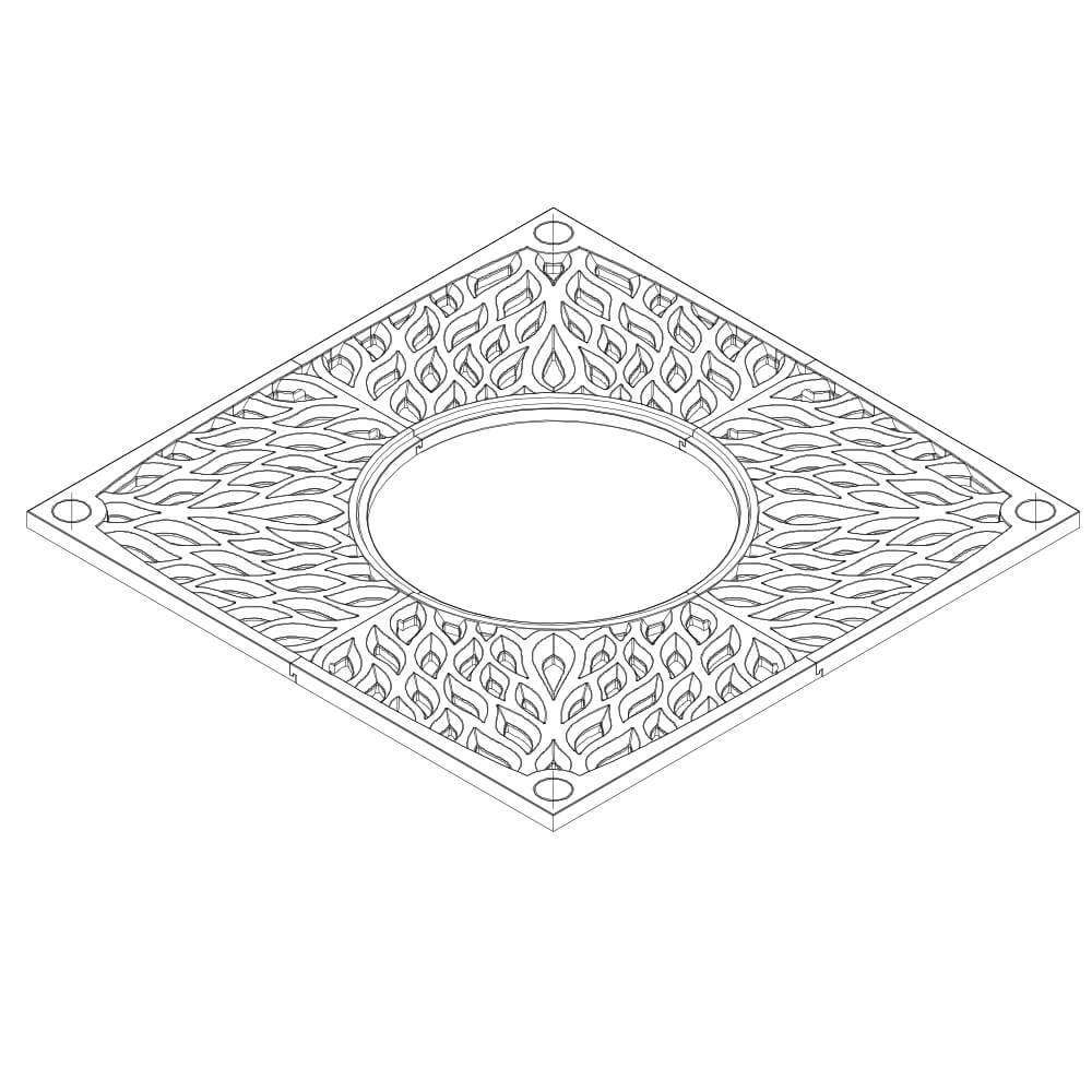 Приствольная решетка для дерева ZKING CRUST 2х2м Черная в Кандалакше фото