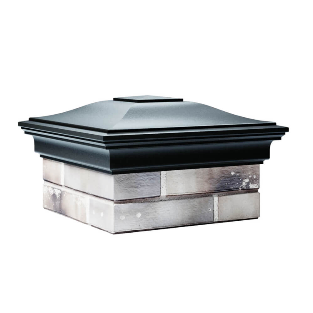 Колпак Zking Монблан Черный на столб 1.5х1.5 еврокирпича 0.7НФ (355х355мм) в Кандалакше фото