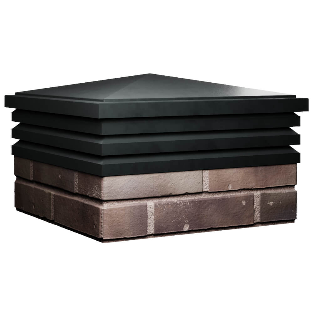 Колпак Zking Бона ХайТек Черный на столб 2х2 кирпича (513х513мм) в Кандалакше фото