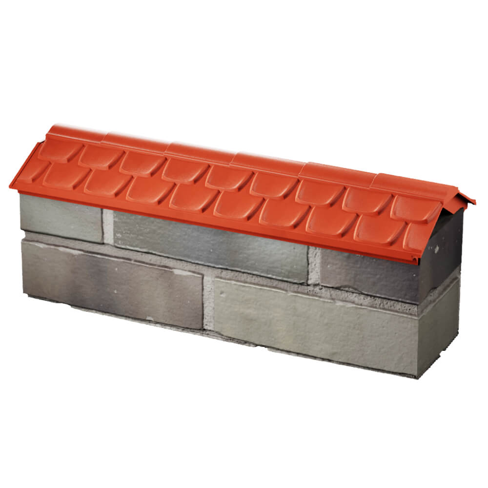 Парапет Zking Эльбрус Красный с посадкой на 0.5 кирпича (130мм) в Кандалакше фото