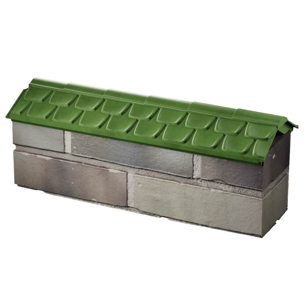 Парапет Zking Эльбрус Зеленый с посадкой на 0.5 кирпича (130мм) в Кандалакше фото