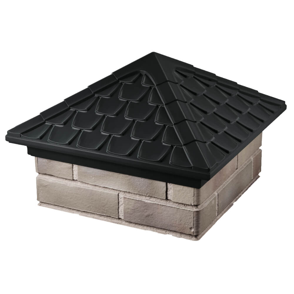 Колпак Zking Эльбрус Черный на столб 1.5х1.5 кирпича (385х385мм) в Кандалакше фото