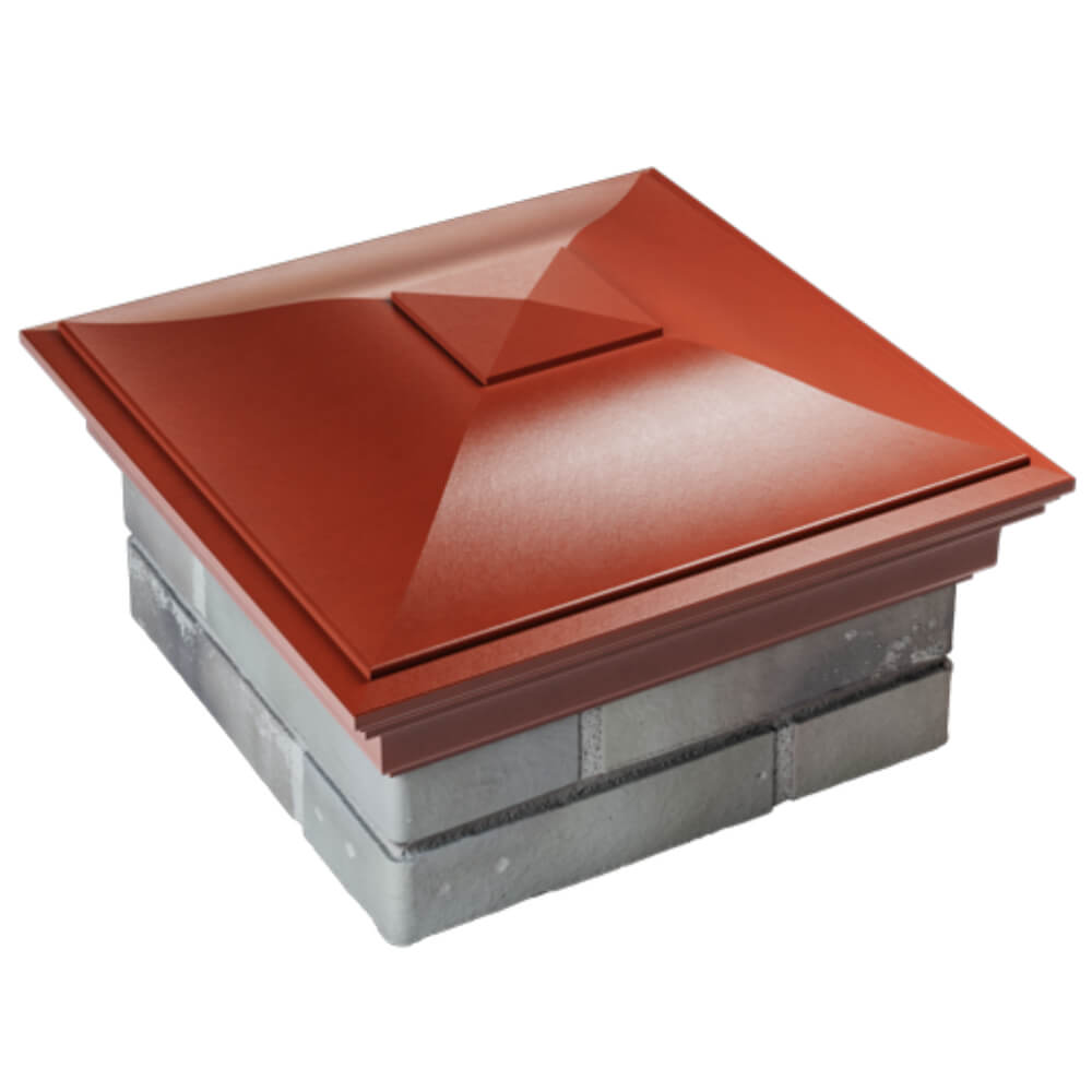 Колпак Zking Монблан Красный на столб 1.5х1.5 кирпича (385х385мм) в Кандалакше фото