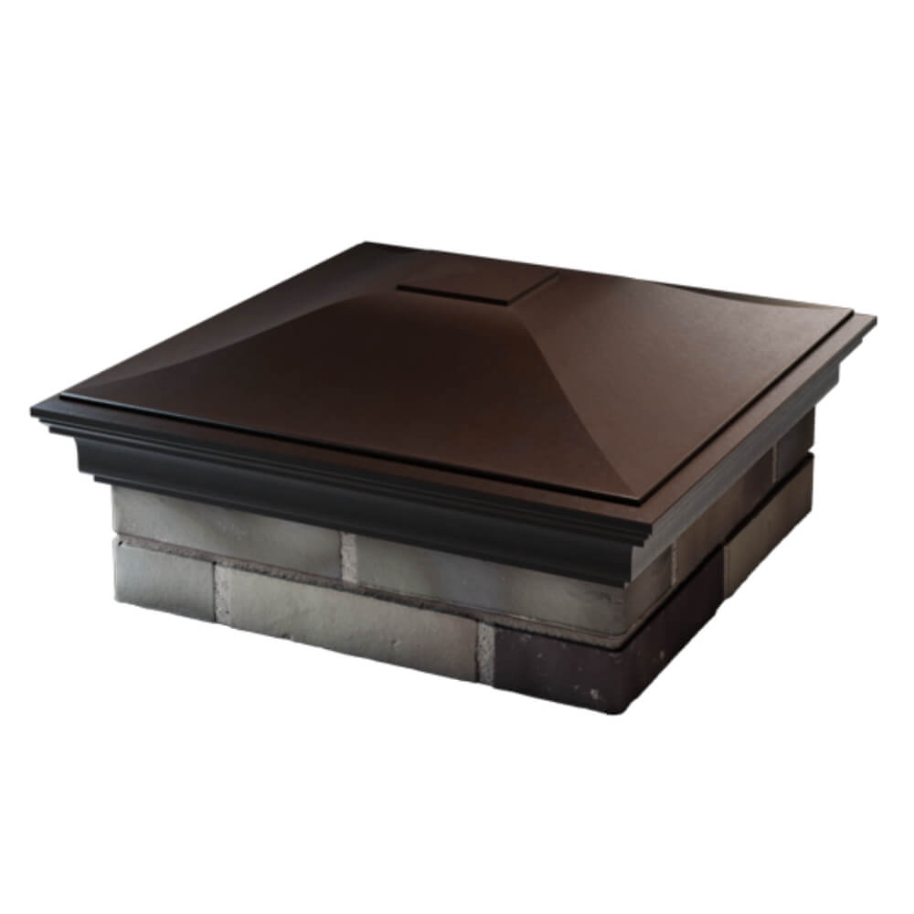 Колпак Zking Монблан Коричневый на столб 2х2 кирпича (515х515мм) в Кандалакше фото