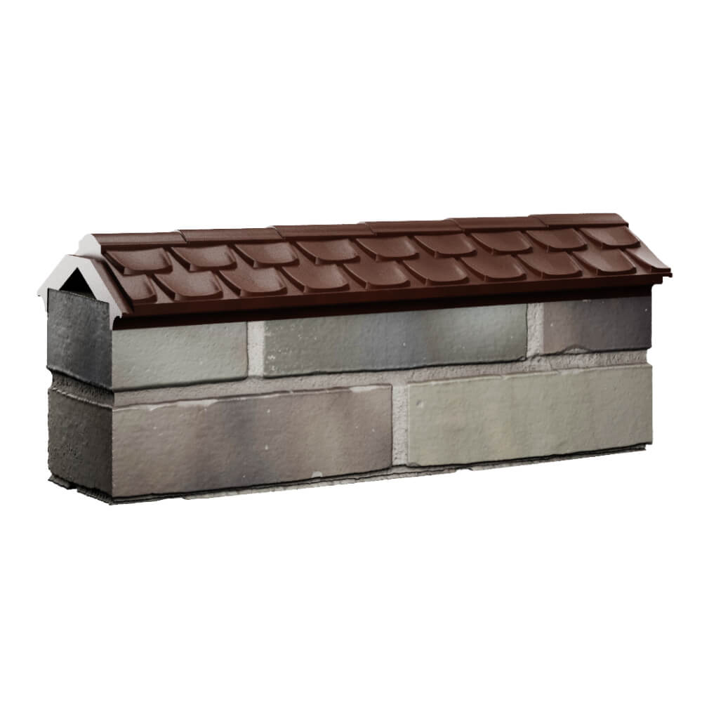Парапет Zking Эльбрус Коричневый с посадкой на 0.5 кирпича (130мм) Кандалакша фото