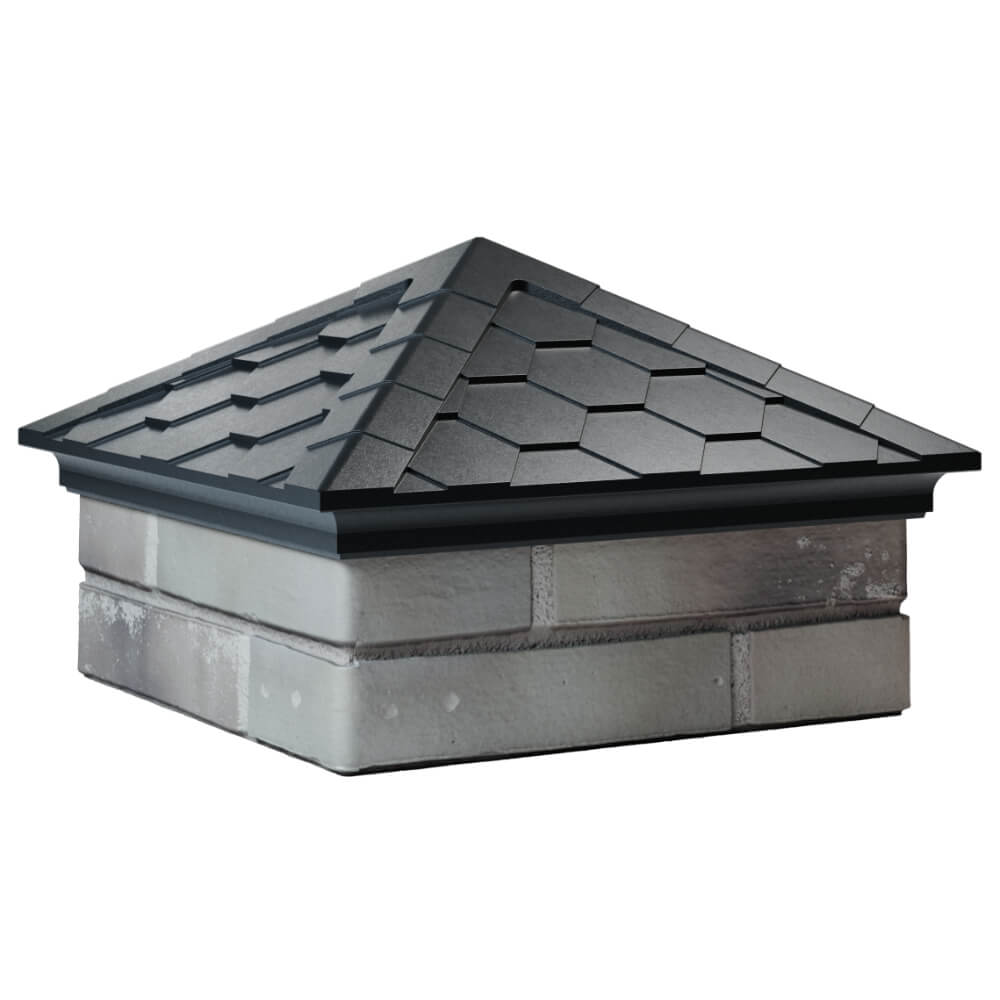 Колпак Zking Эверест Черный на столб 1.5х1.5 кирпича (390х390мм) в Кандалакше фото