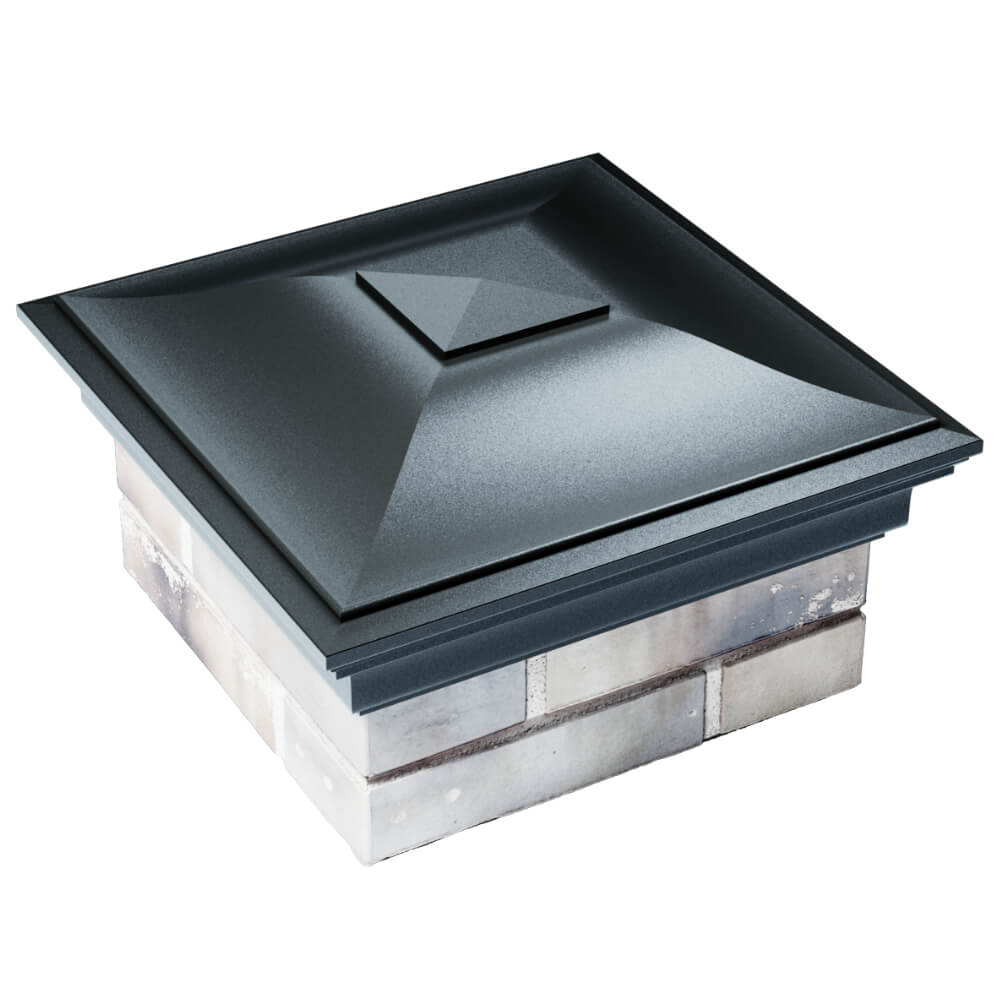 Колпак Zking Монблан Черный на столб 1.5х1.5 кирпича (385х385мм) в Кандалакше фото