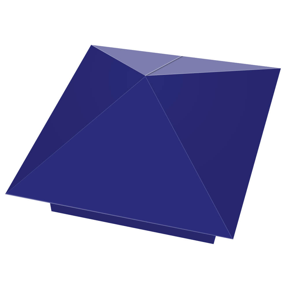 Колпак металлический 400х400мм RAL5002 Синий Ультрамарин заборный Кандалакша фото