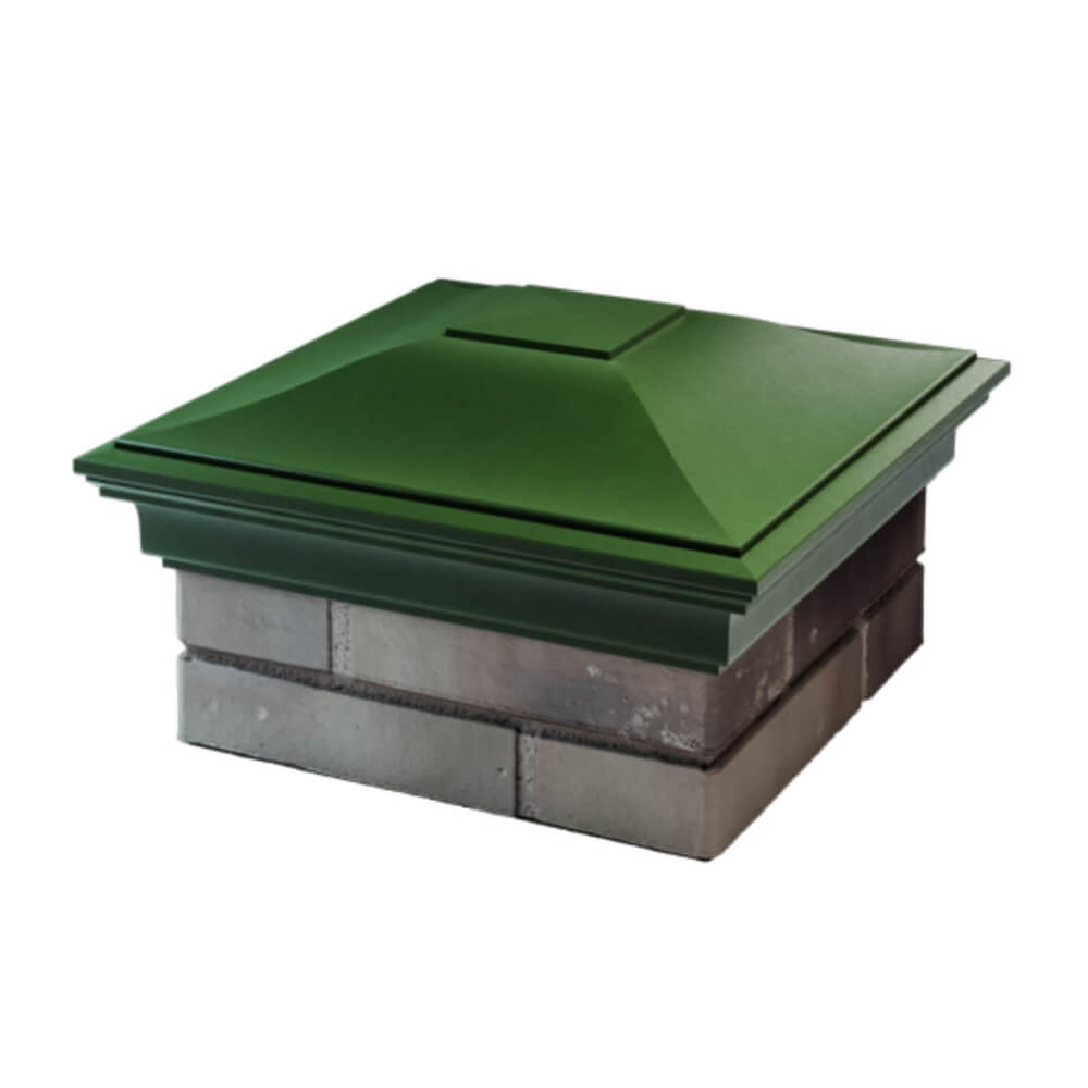 Колпак Zking Монблан Зеленый на столб 1.5х1.5 еврокирпича 0.7НФ (355х355мм) в Кандалакше фото