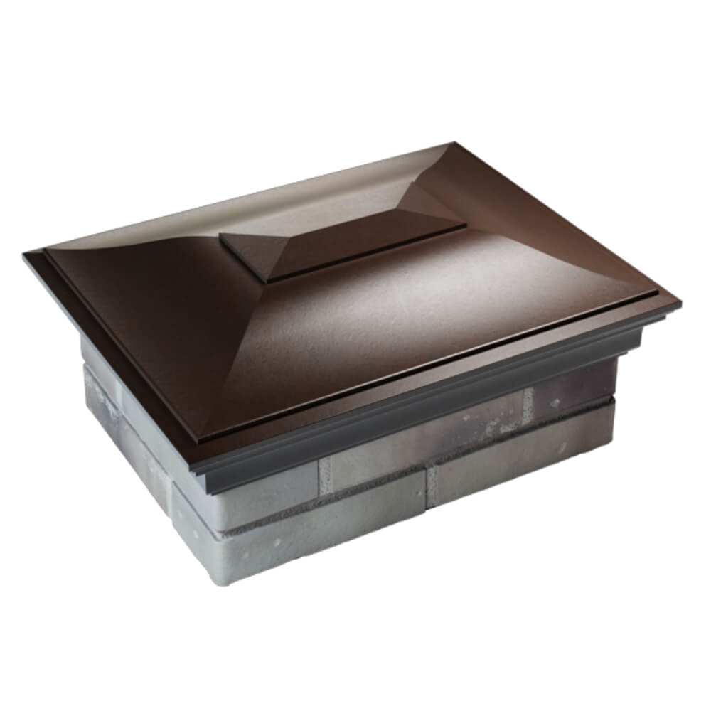 Колпак Zking Монблан Коричневый на столб 2х1.5 кирпича (515х385мм) Кандалакша фото