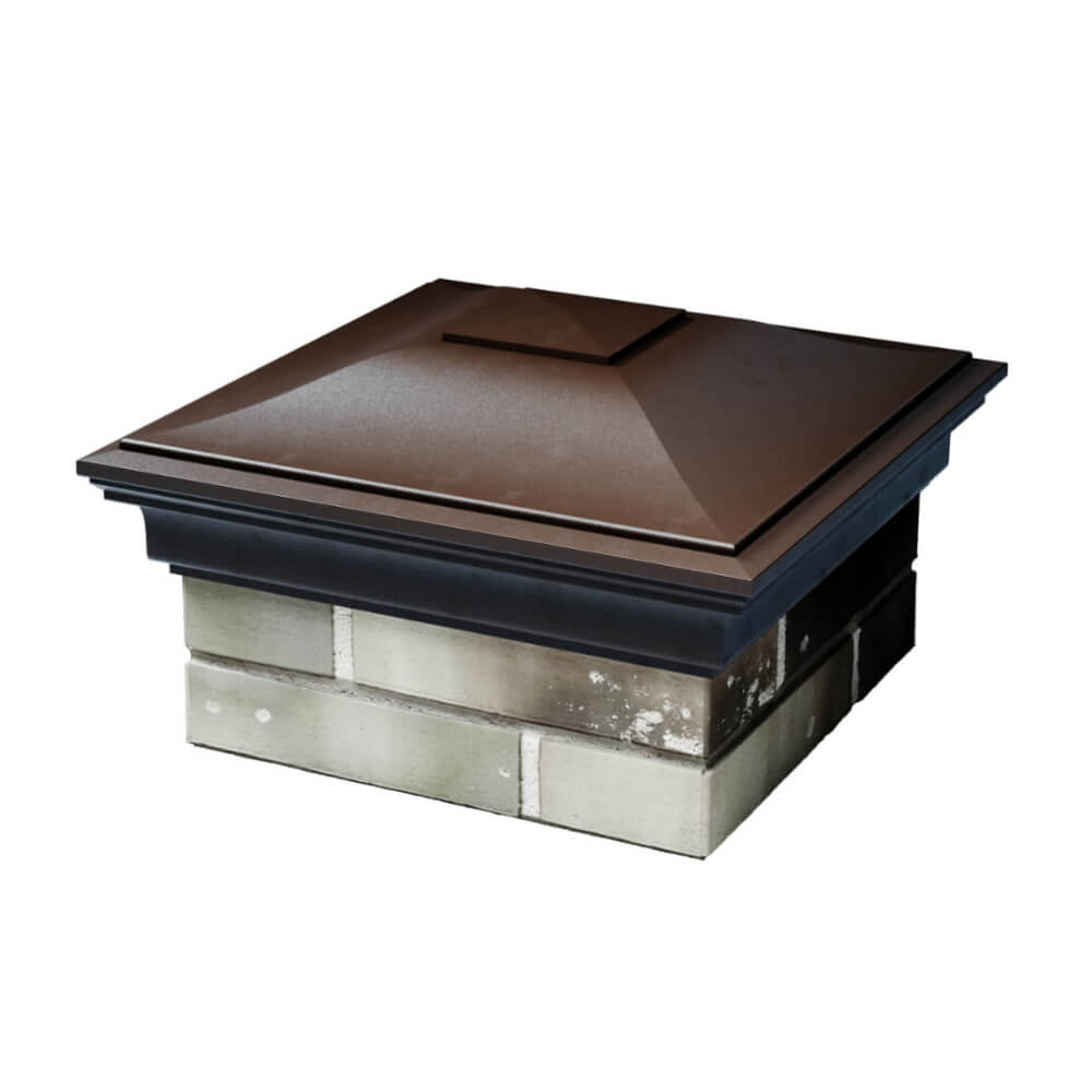 Колпак Zking Монблан Коричневый на столб 1.5х1.5 еврокирпича 0.7НФ (355х355мм) в Кандалакше фото