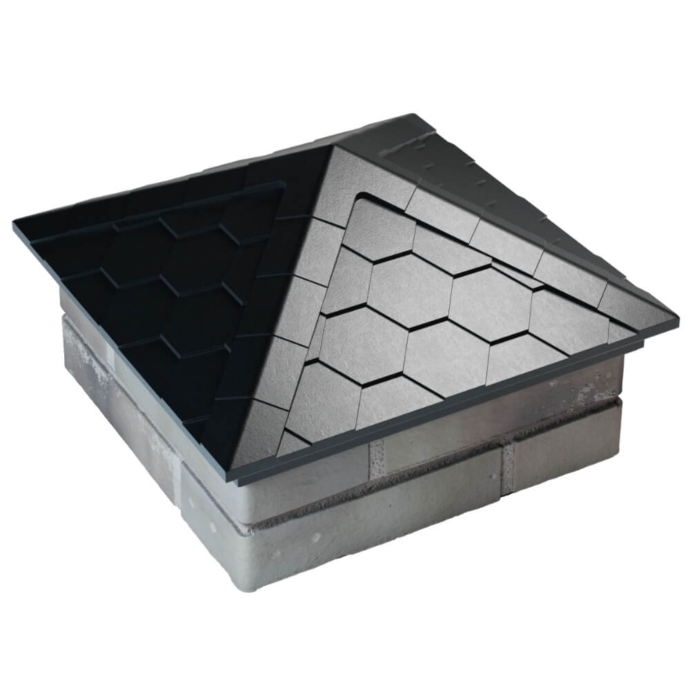 Колпак Zking Эверест Черный на столб 1.5х1.5 кирпича (390х390мм) в Кандалакше фото