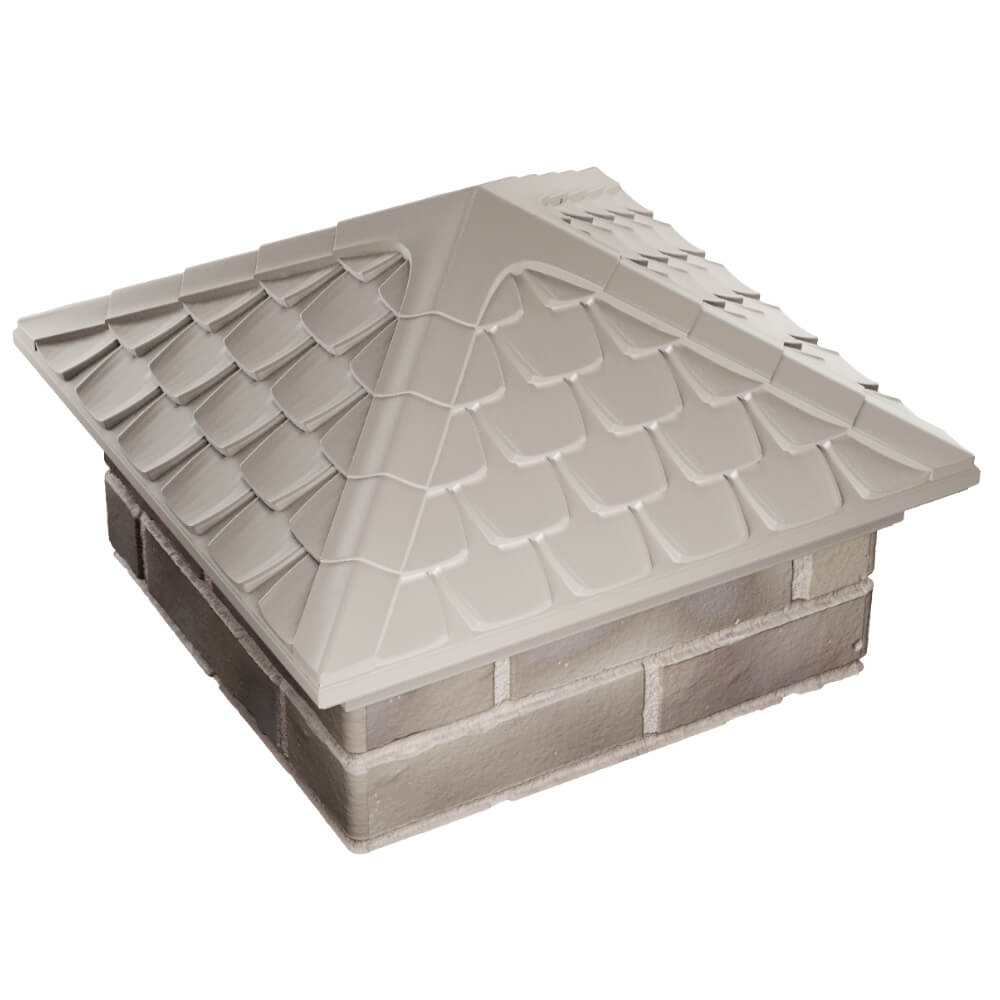 Колпак Zking Эльбрус Бежевый на столб 1.5х1.5 кирпича (385х385мм) в Кандалакше фото