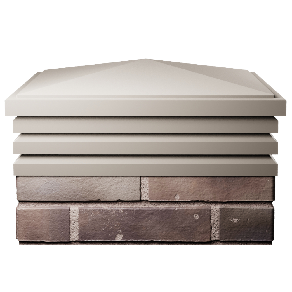 Колпак Zking Бона ХайТек Бежевый на столб 2х2 кирпича (513х513мм) Кандалакша фото