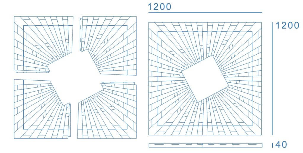 Приствольная решетка для дерева ZKING ATMOSPHERE 1.2х1.2м Черная в Кандалакше фото