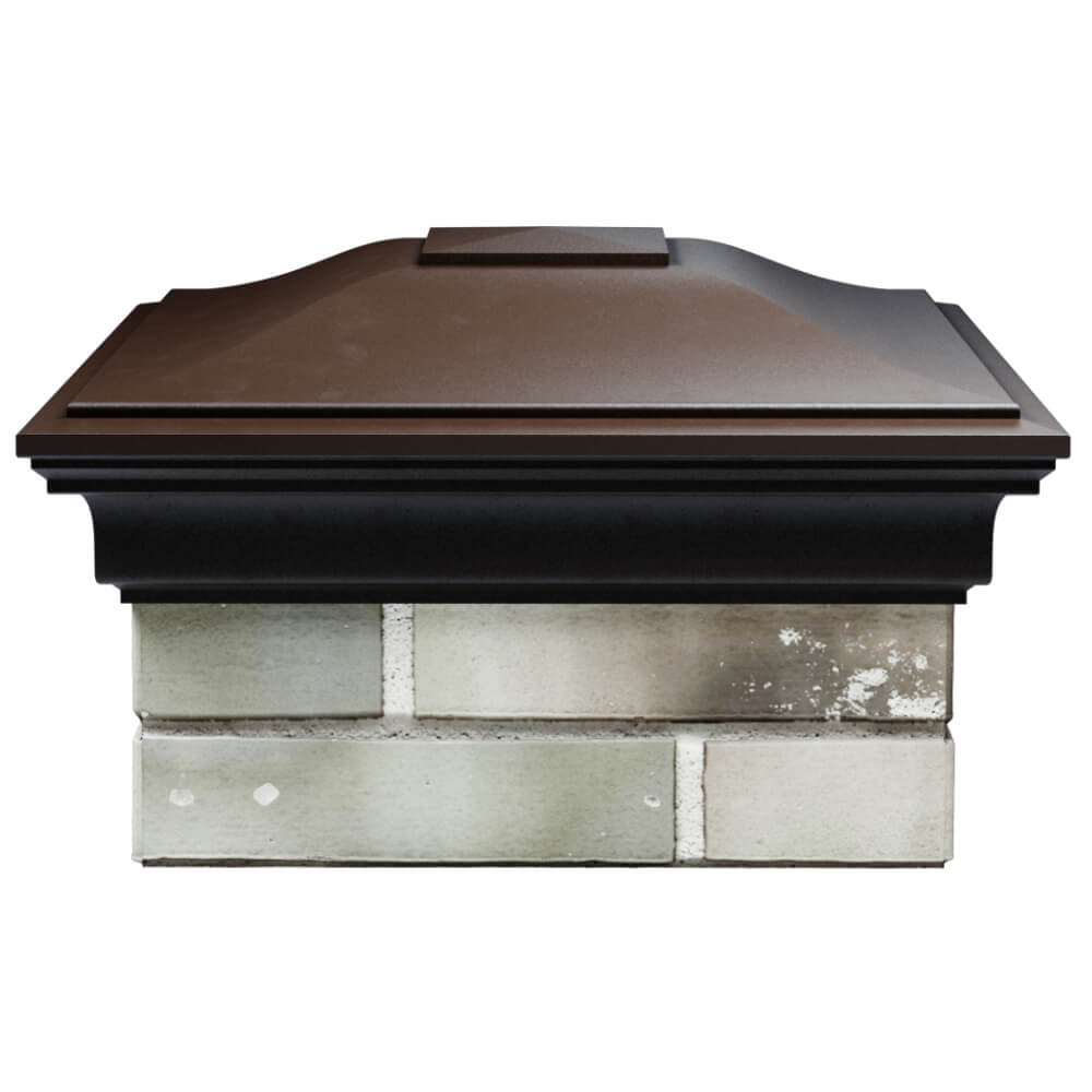 Колпак Zking Монблан Коричневый на столб 1.5х1.5 кирпича (385х385мм) Кандалакша фото