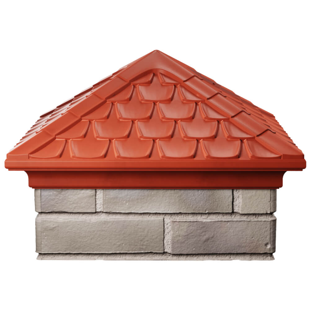 Колпак Zking Эльбрус Красный на столб 1.5х1.5 кирпича (385х385мм) Кандалакша фото