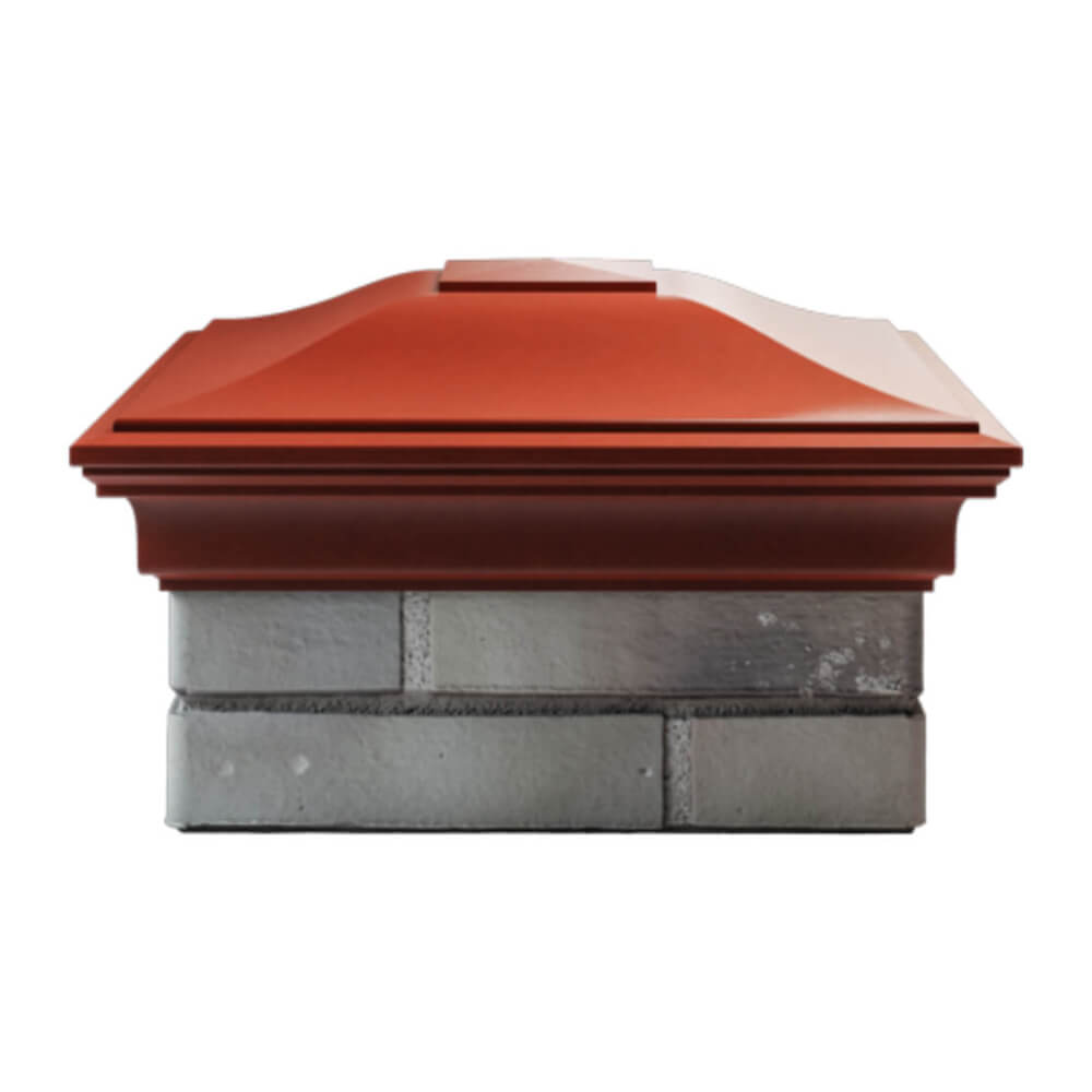 Колпак Zking Монблан Красный на столб 1.5х1.5 еврокирпича 0.7НФ (355х355мм) Кандалакша фото