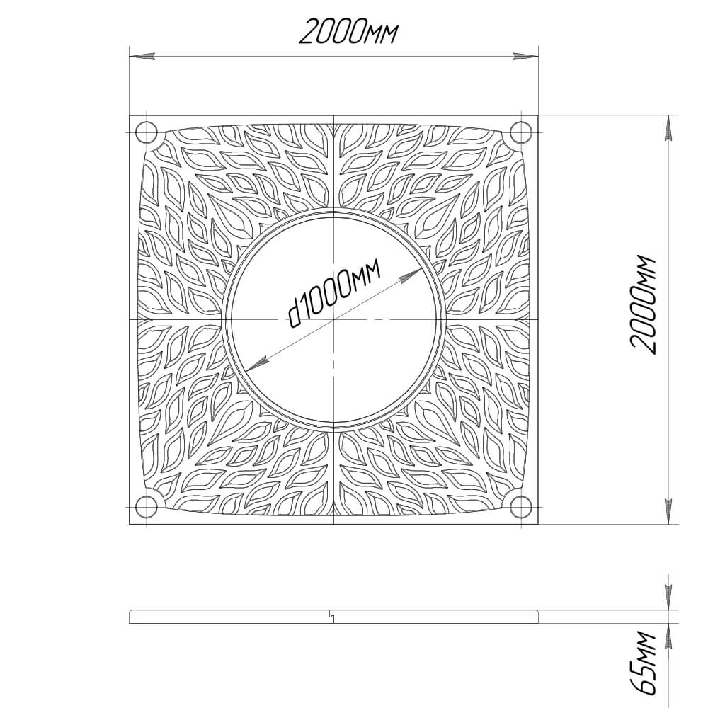 Приствольная решетка для дерева ZKING CRUST 2х2м Черная в Кандалакше фото