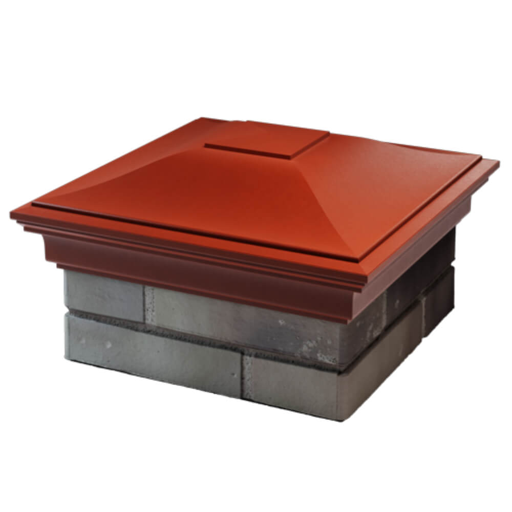 Колпак Zking Монблан Красный на столб 1.5х1.5 кирпича (385х385мм) в Кандалакше фото