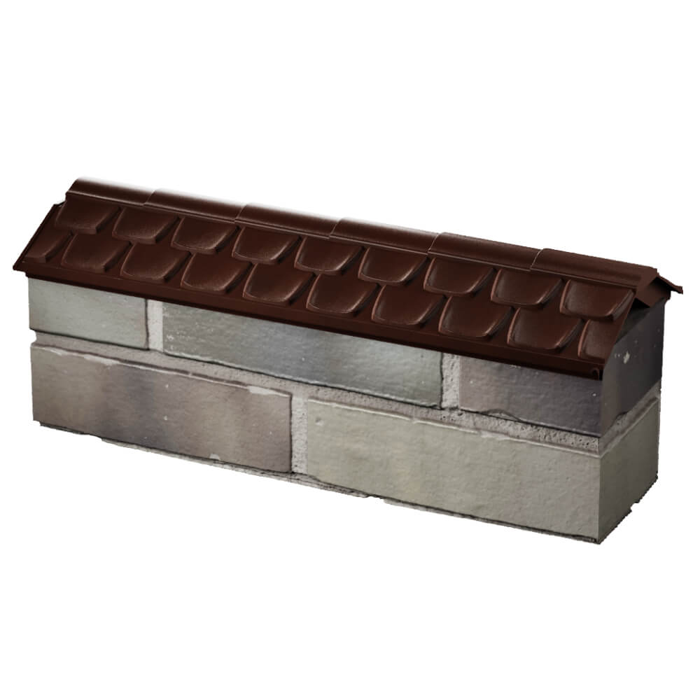 Парапет Zking Эльбрус Коричневый с посадкой на 0.5 кирпича (130мм) в Кандалакше фото
