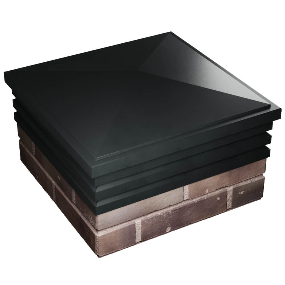 Колпак Zking Бона ХайТек Черный на столб 2х2 кирпича (513х513мм) в Кандалакше фото