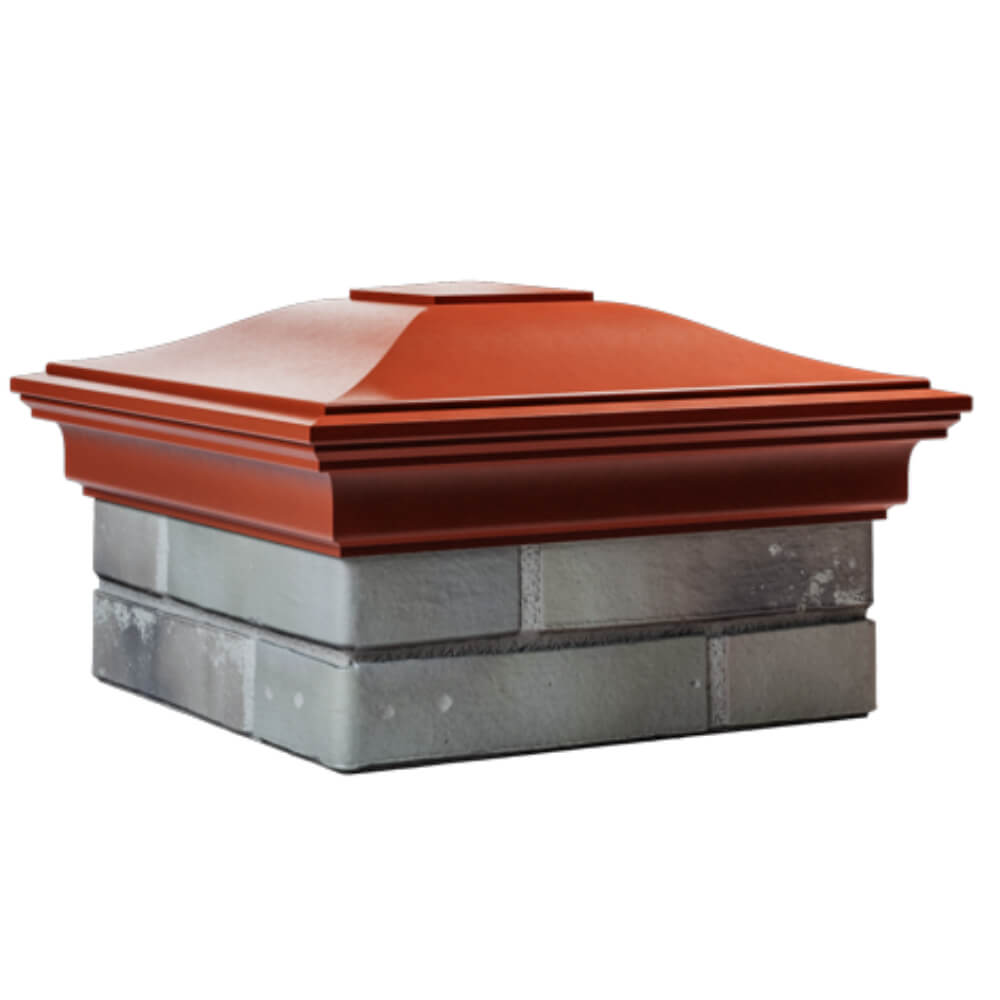 Колпак Zking Монблан Красный на столб 1.5х1.5 кирпича (385х385мм) в Кандалакше фото