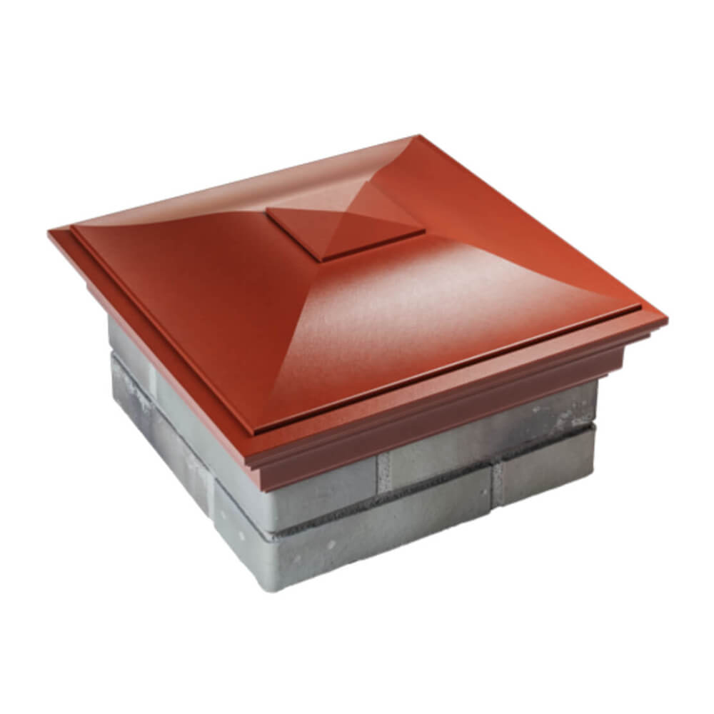 Колпак Zking Монблан Красный на столб 1.5х1.5 еврокирпича 0.7НФ (355х355мм) в Кандалакше фото