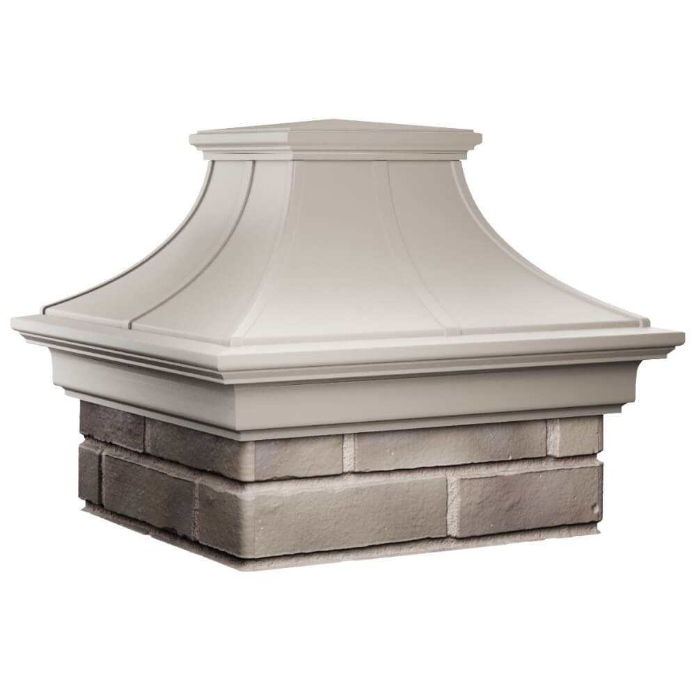 Колпак Zking Монблан Премиум Бежевый на столб 1.5х1.5 кирпича (385х385мм) в Кандалакше фото