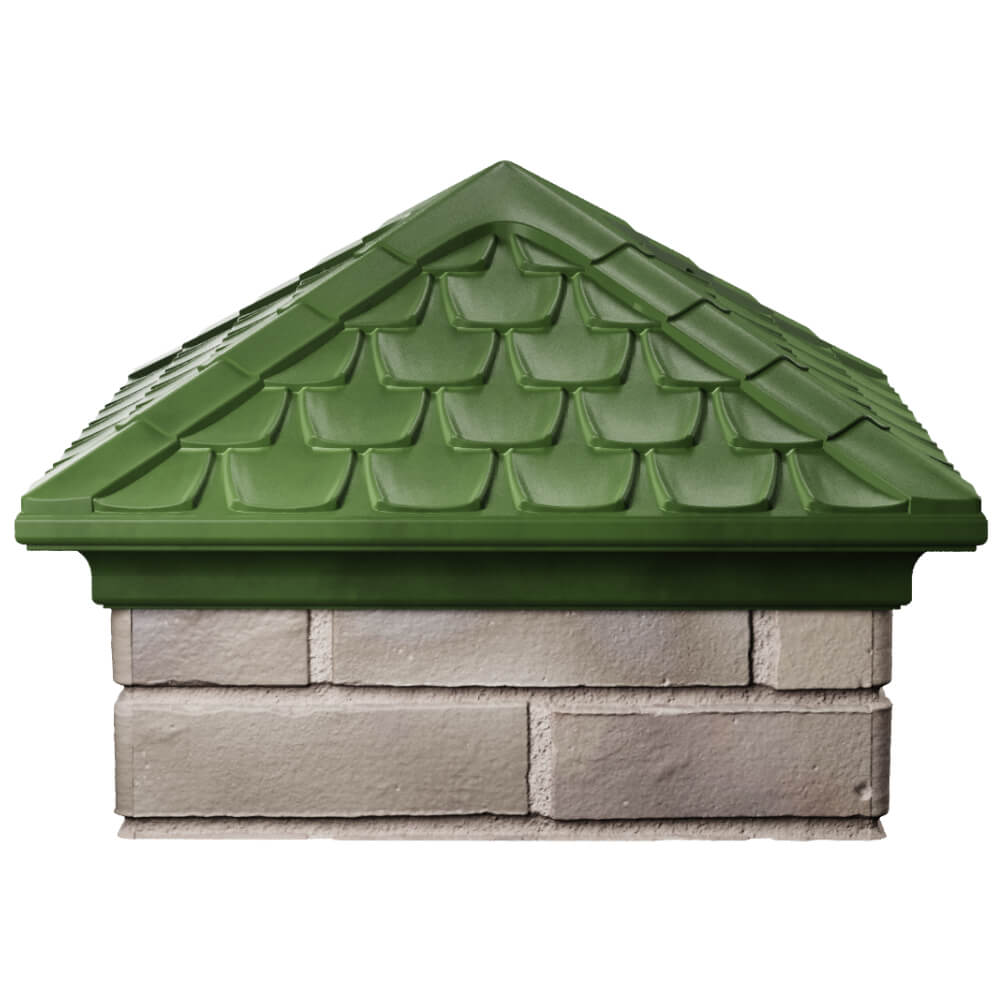 Колпак Zking Эльбрус Зеленый на столб 1.5х1.5 кирпича (385х385мм) Кандалакша фото