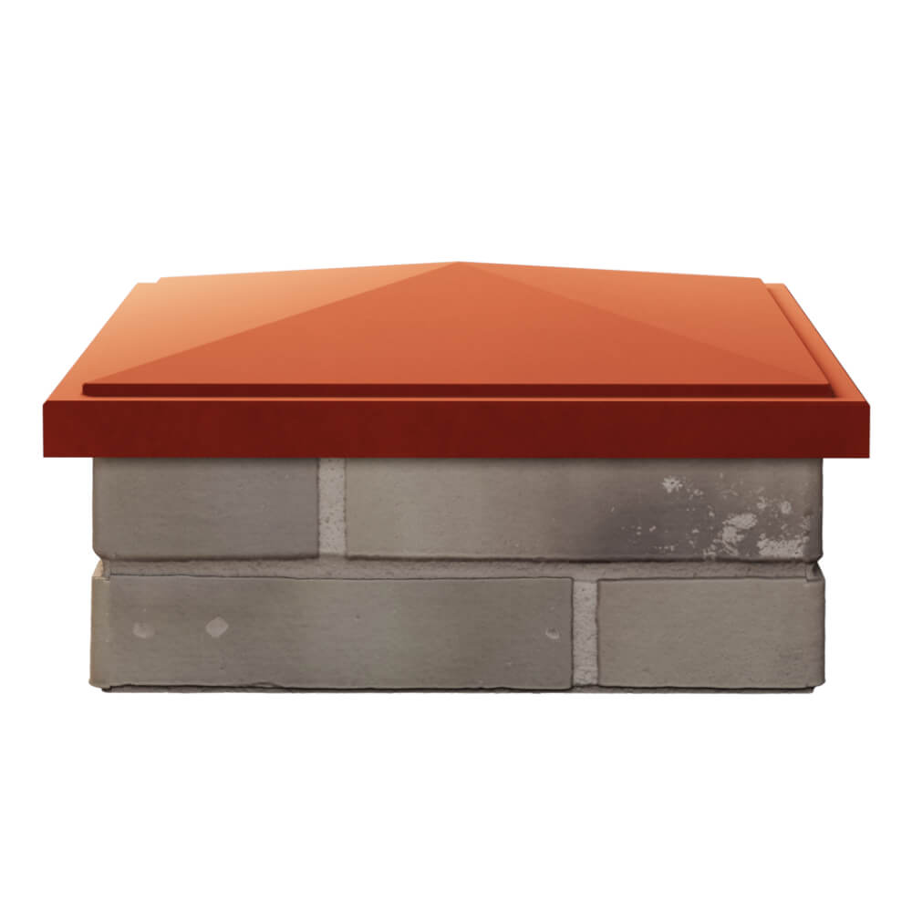 Колпак Zking БонаМоно Красный на столб 1.5х1.5 кирпича (385х385, 400х400мм) Кандалакша фото